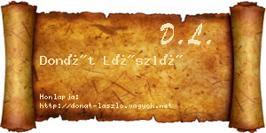 Donát László névjegykártya