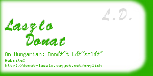 laszlo donat business card